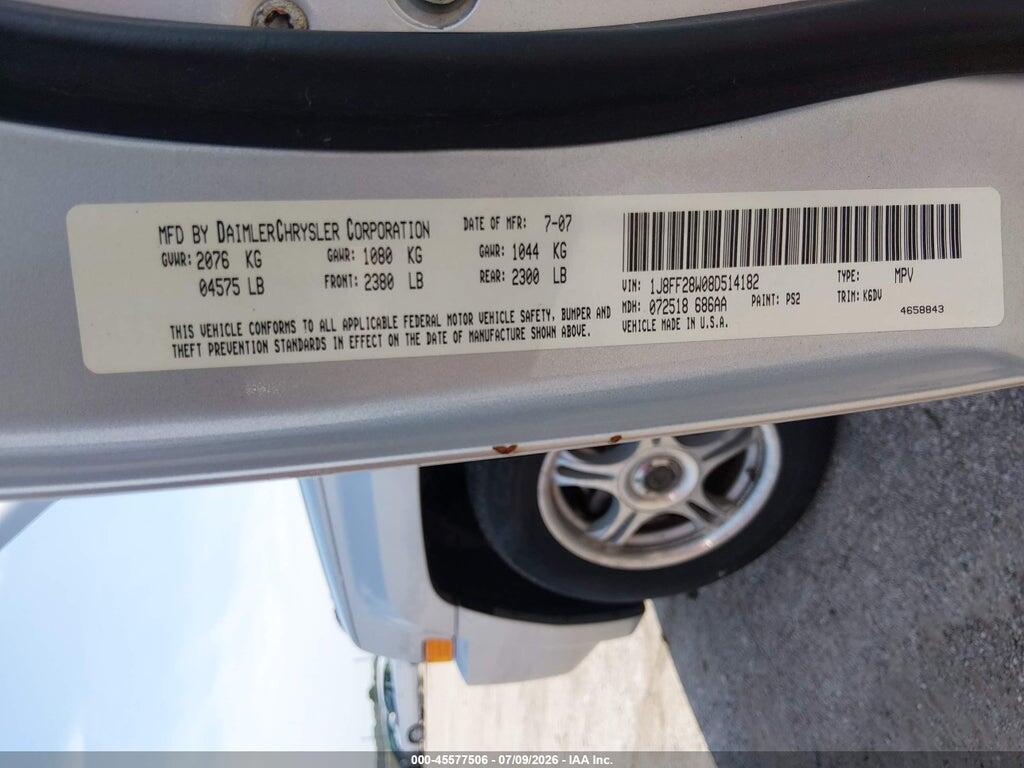 1J8FF28W08D514182 2008 JEEP PATRIOT photo no. 9