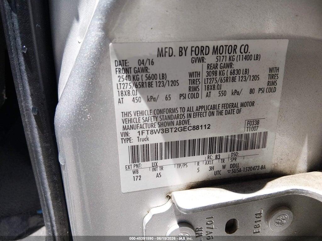 1FT8W3BT2GEC88112 2016 FORD F-350 photo no. 9