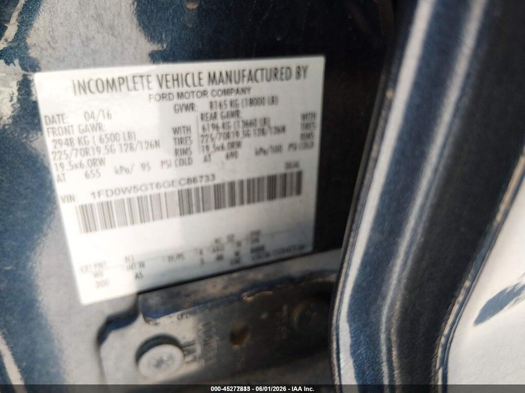 1FD0W5GT6GEC86733 2016 FORD F-550 CHASSIS photo no. 9