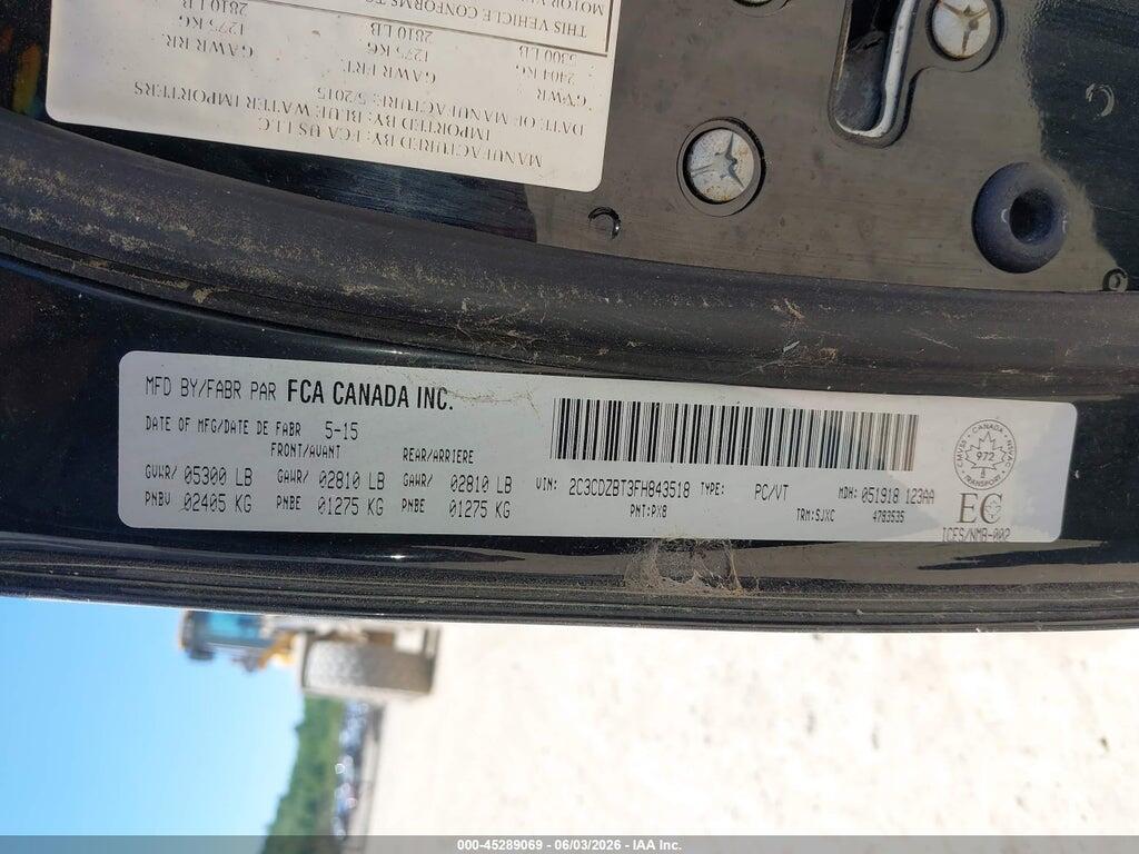 2C3CDZBT3FH843518 2015 DODGE CHALLENGER photo no. 9