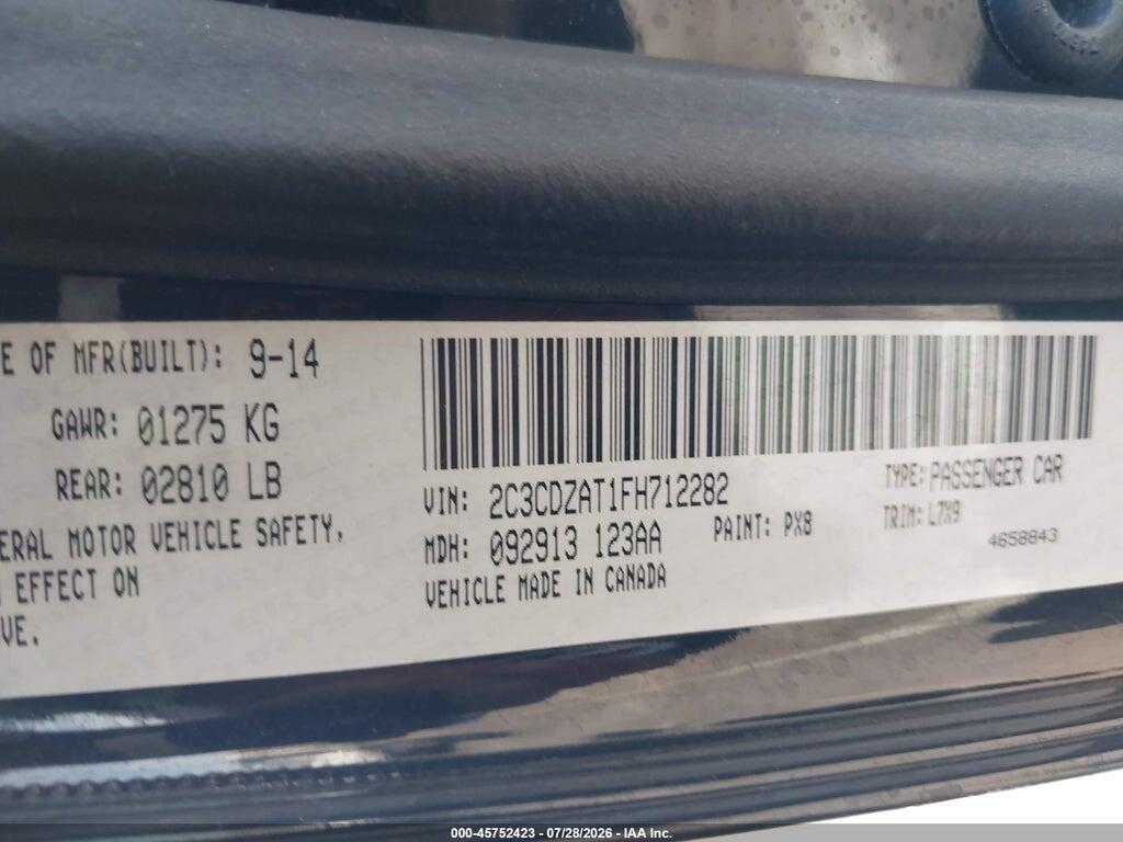 2C3CDZAT1FH712282 2015 DODGE CHALLENGER photo no. 9
