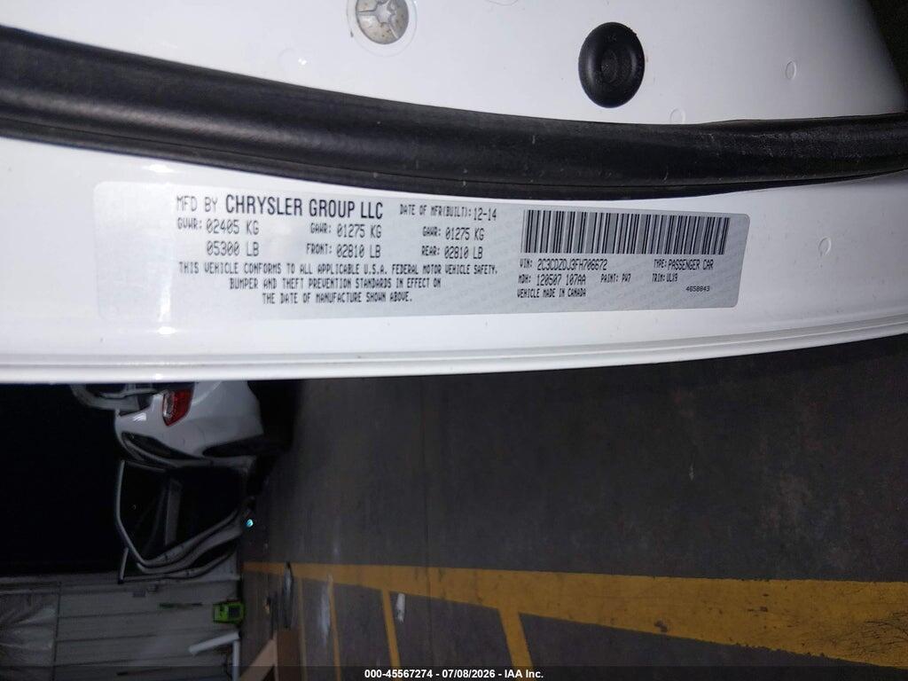 2C3CDZDJ3FH706672 2015 DODGE CHALLENGER photo no. 9