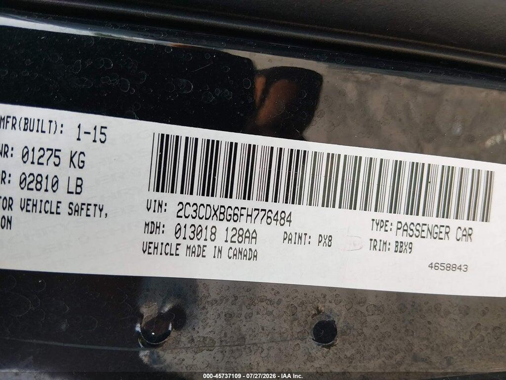 2C3CDXBG6FH776484 2015 DODGE CHARGER photo no. 9