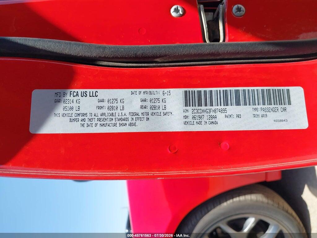 2C3CDXHG3FH874895 2015 DODGE CHARGER photo no. 9