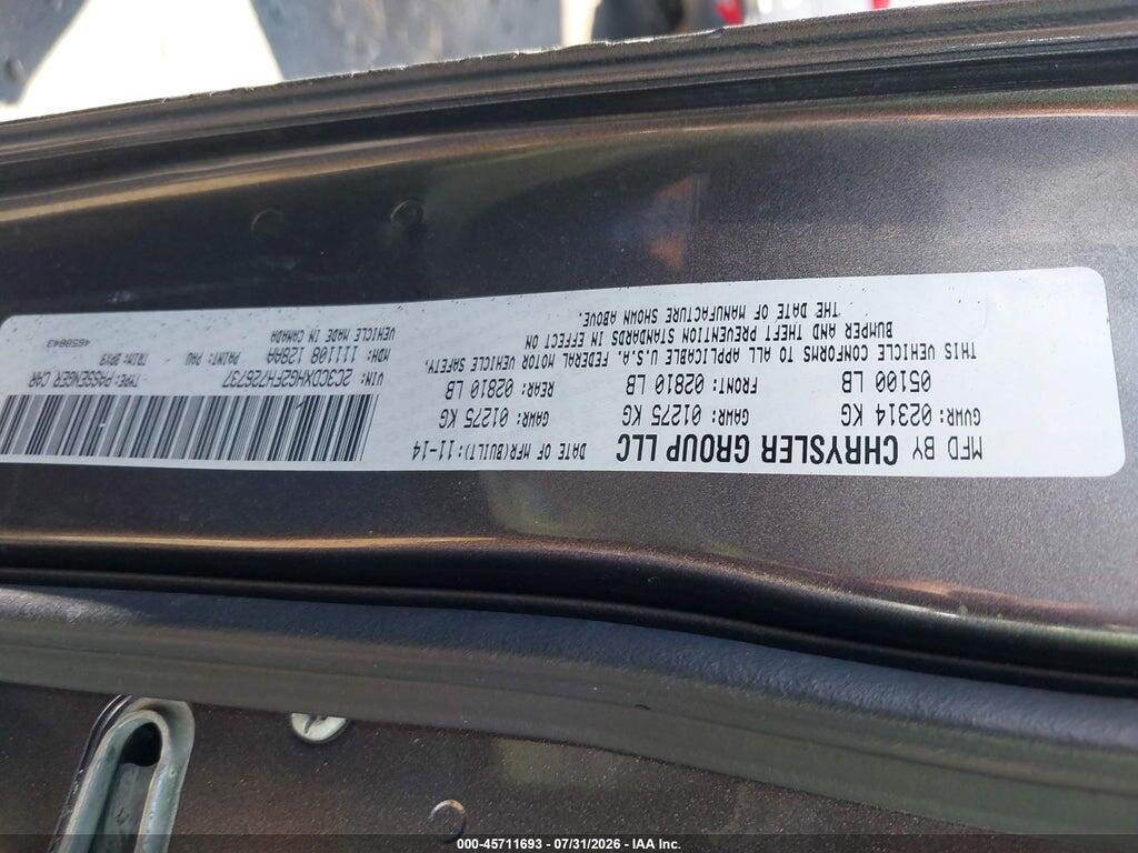 2C3CDXHG2FH726737 2015 DODGE CHARGER photo no. 9