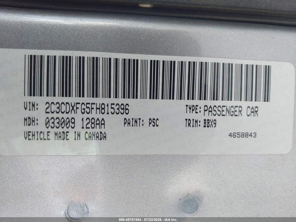 2C3CDXFG5FH815396 2015 DODGE CHARGER photo no. 9