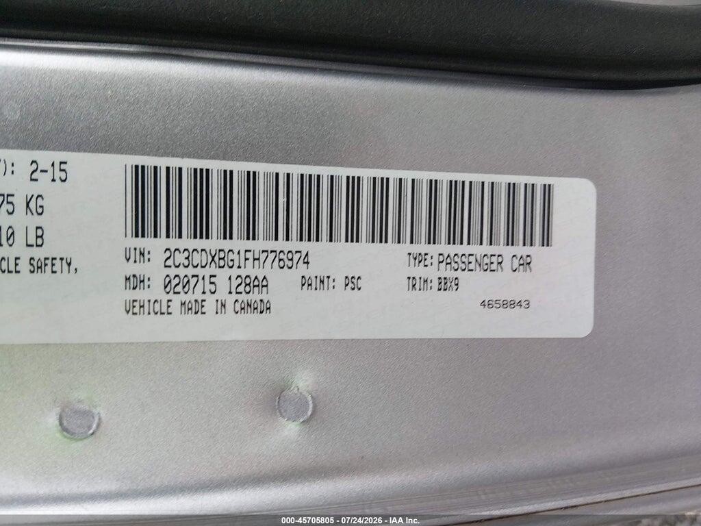 2C3CDXBG1FH776974 2015 DODGE CHARGER photo no. 9
