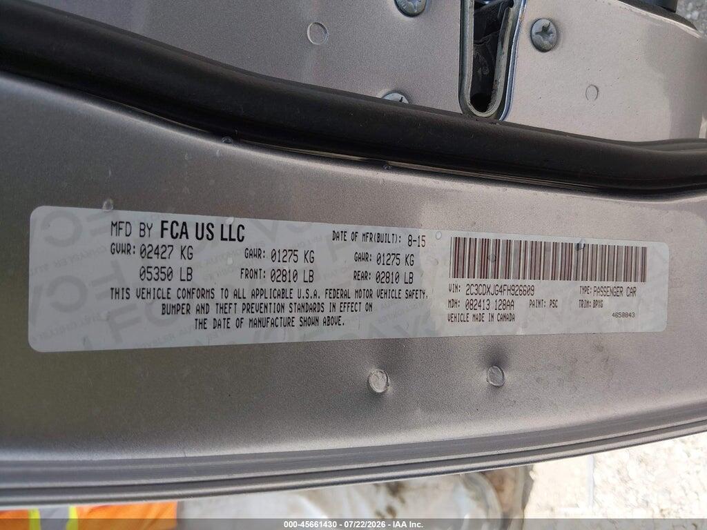 2C3CDXJG4FH926609 2015 DODGE CHARGER photo no. 9