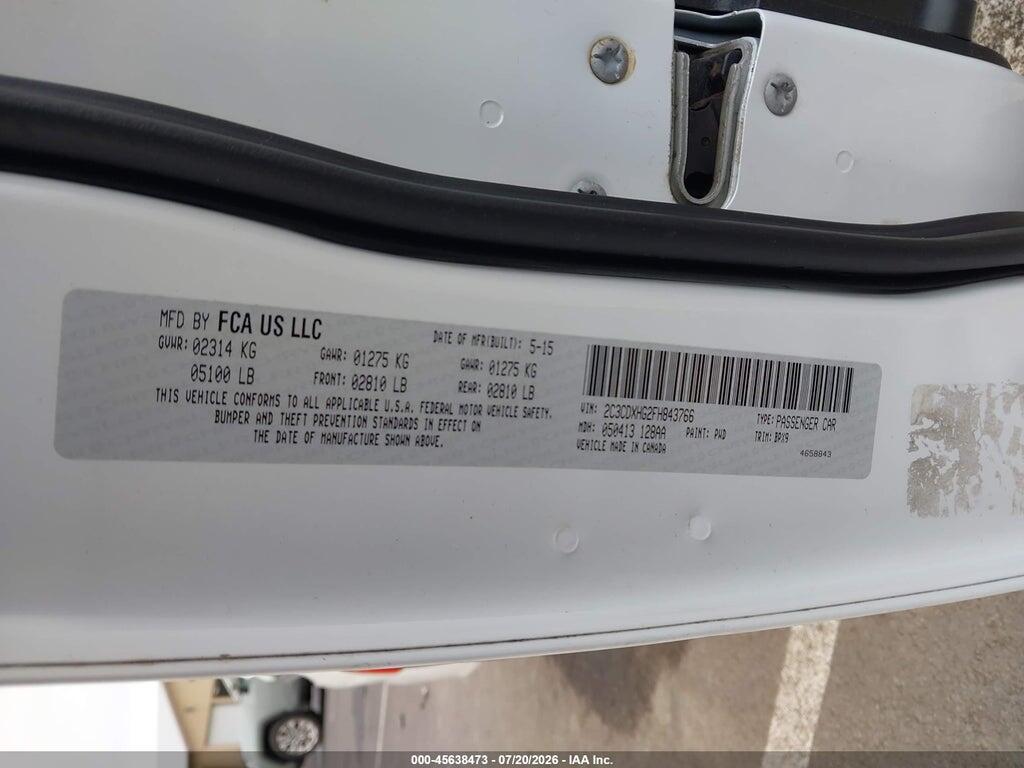 2C3CDXHG2FH843766 2015 DODGE CHARGER photo no. 9
