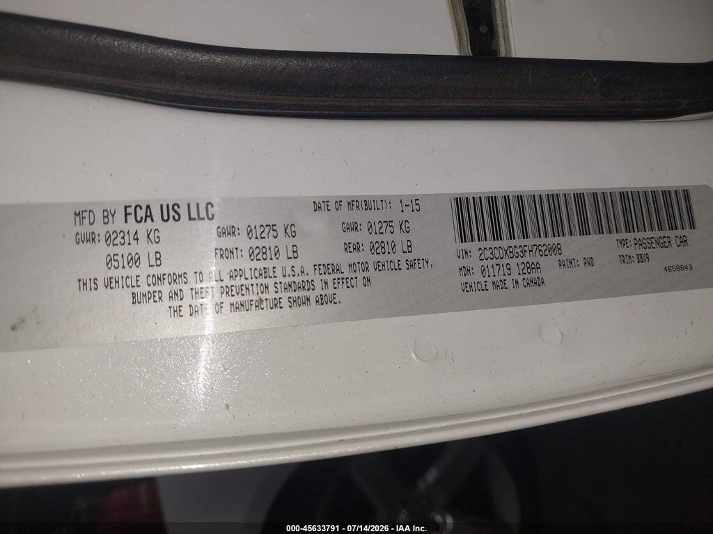 2C3CDXBG3FH762008 2015 DODGE CHARGER photo no. 9
