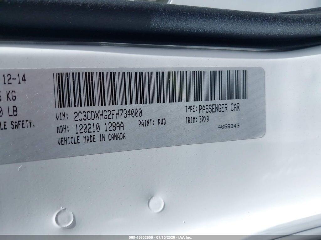 2C3CDXHG2FH734000 2015 DODGE CHARGER photo no. 9