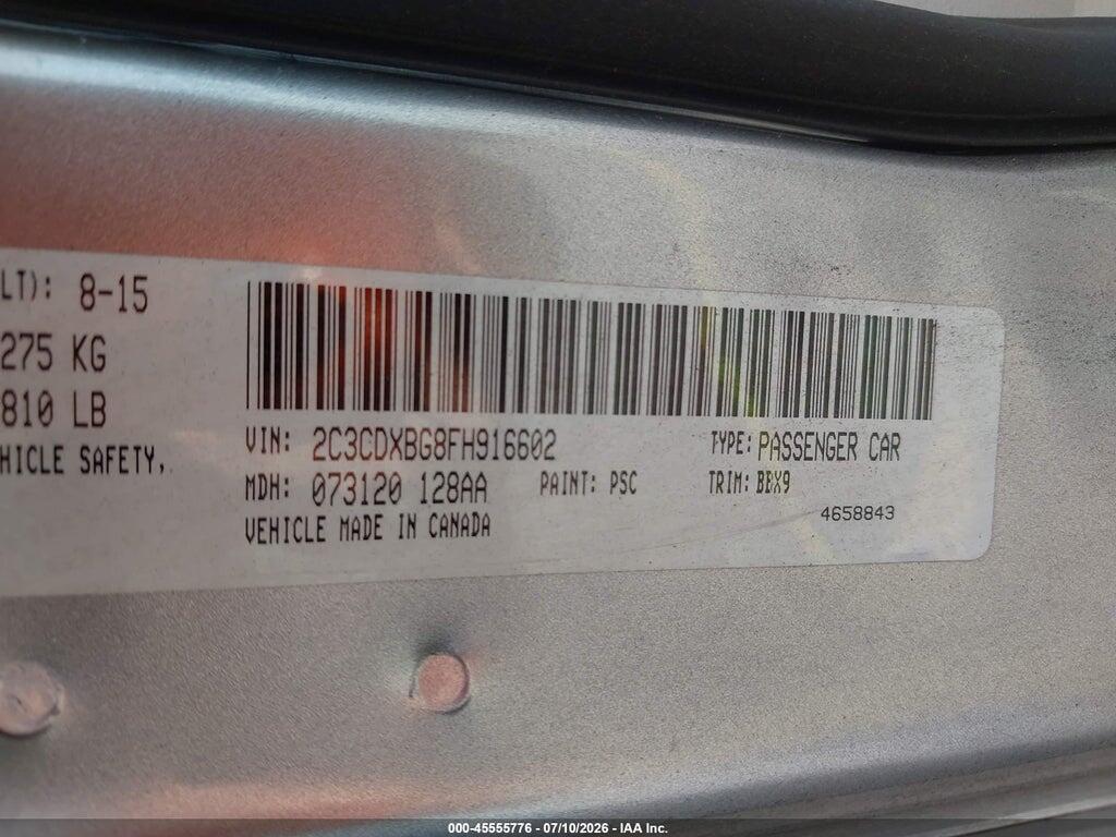 2C3CDXBG8FH916602 2015 DODGE CHARGER photo no. 9