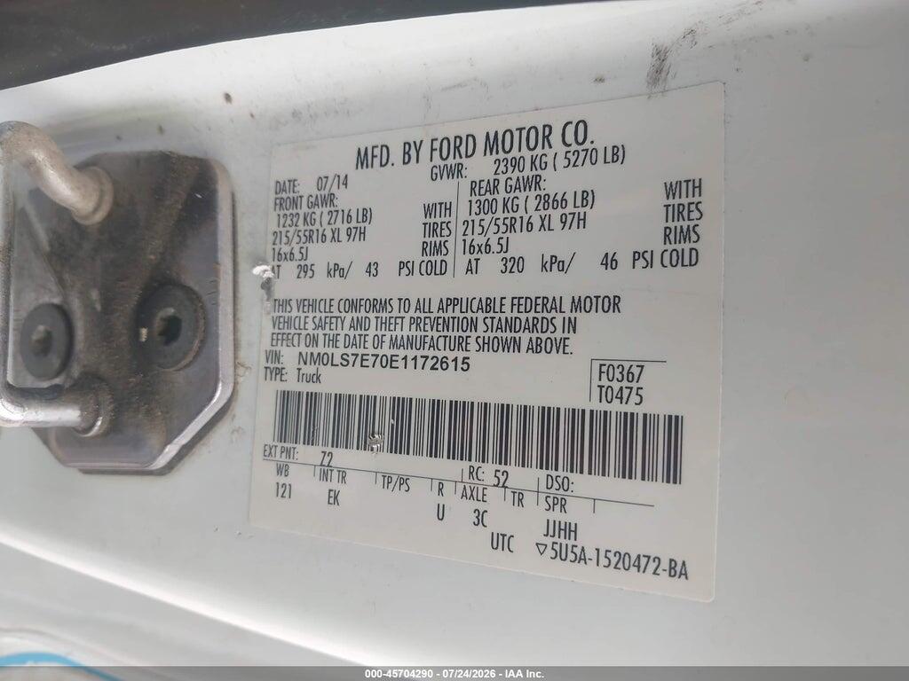 NM0LS7E70E1172615 2014 FORD TRANSIT CONNECT photo no. 9