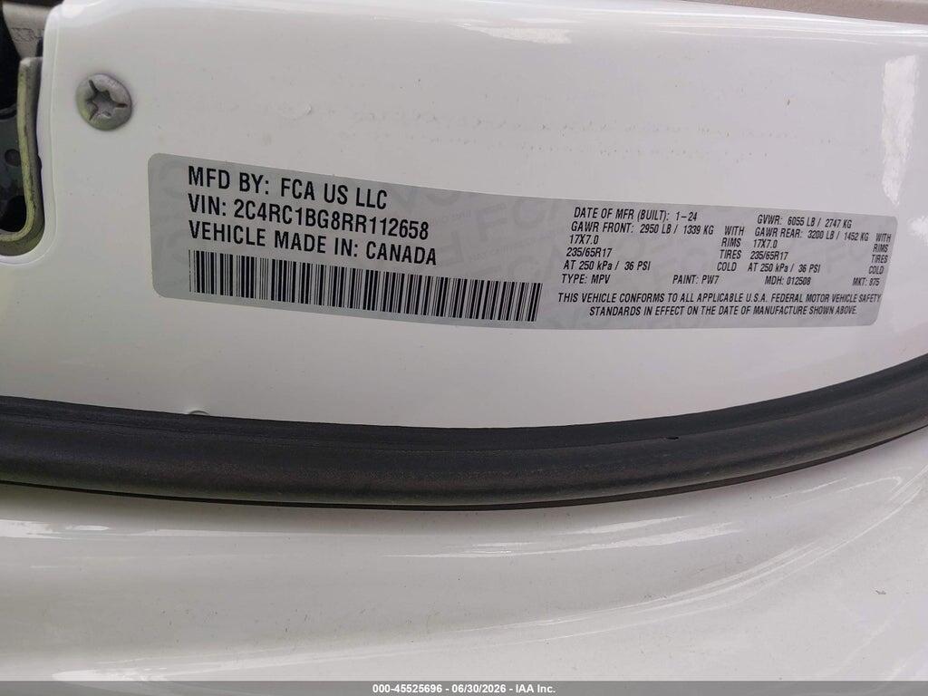 2C4RC1BG8RR112658 2024 CHRYSLER PACIFICA photo no. 9