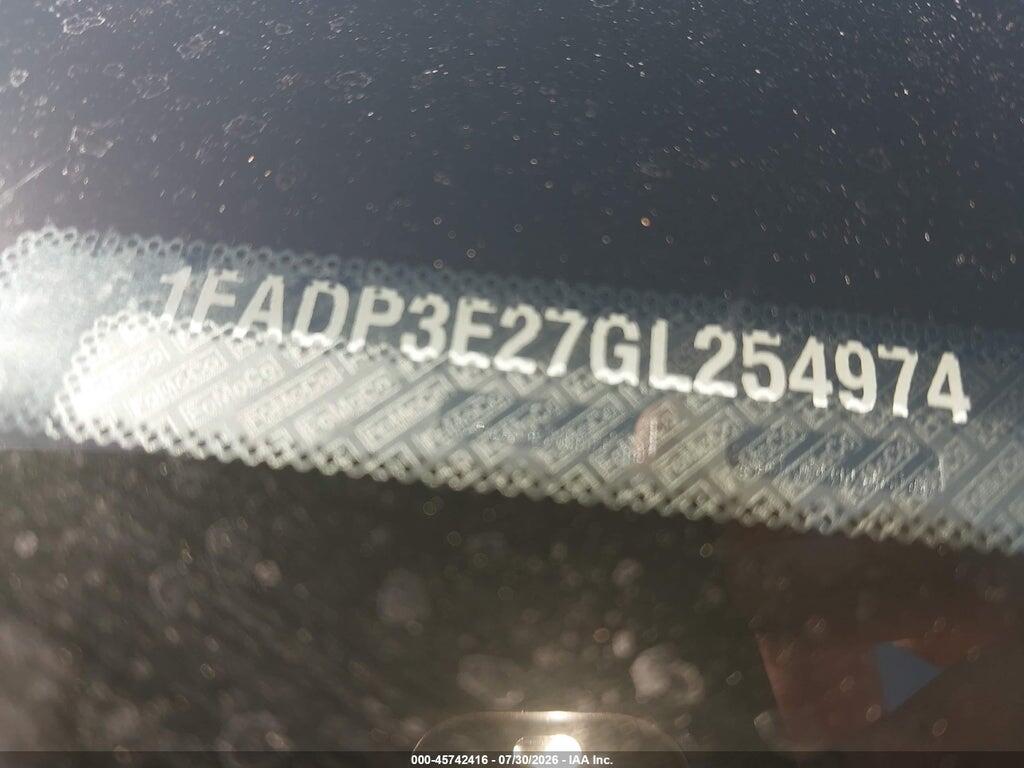 1FADP3E27GL254974 2016 FORD FOCUS photo no. 9
