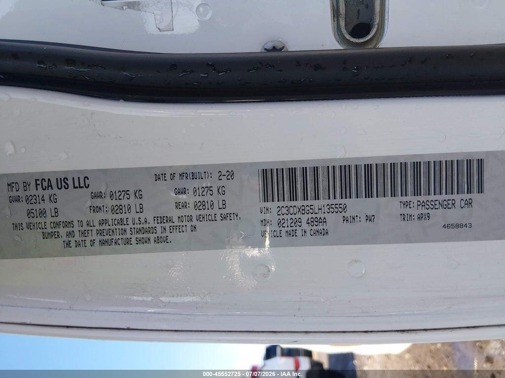 2C3CDXBG5LH135550 2020 DODGE CHARGER photo no. 9