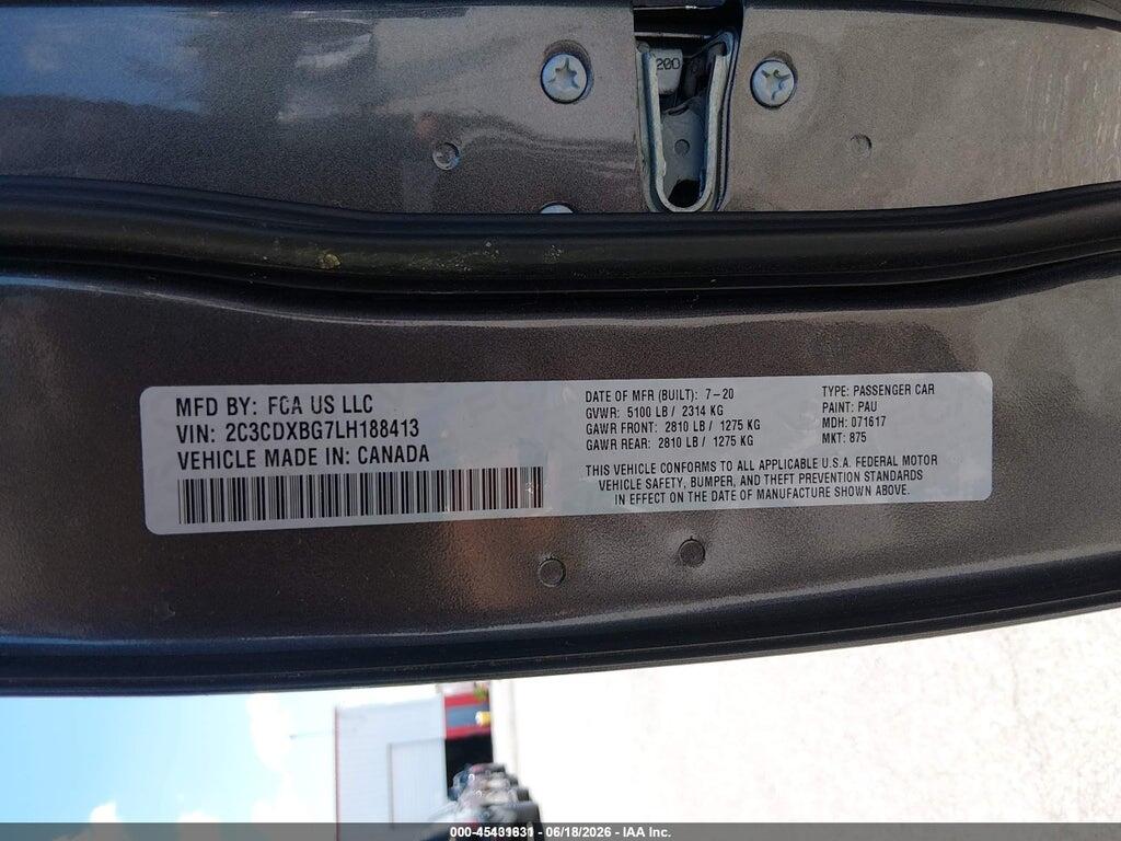 2C3CDXBG7LH188413 2020 DODGE CHARGER photo no. 9