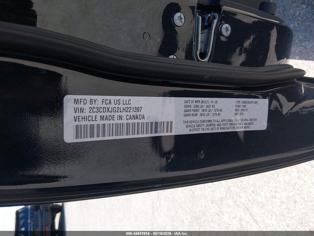 2C3CDXJG2LH221397 2020 DODGE CHARGER photo no. 9