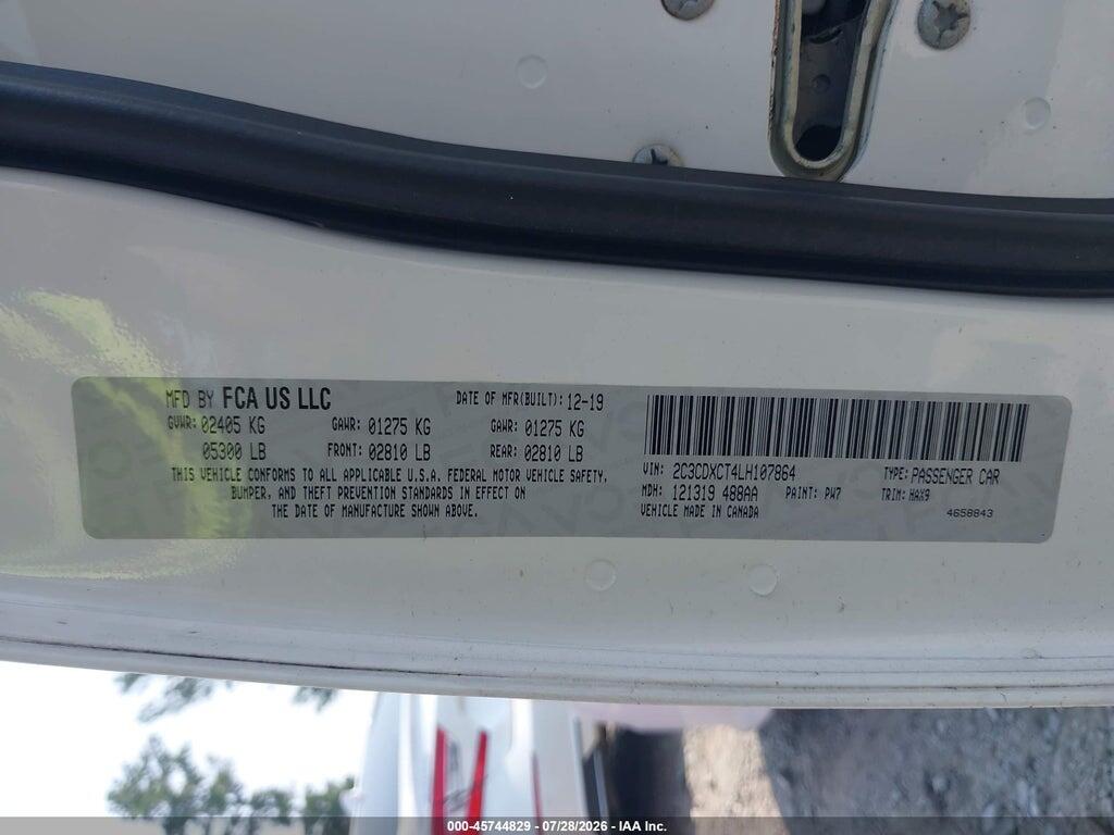 2C3CDXCT4LH107864 2020 DODGE CHARGER photo no. 9