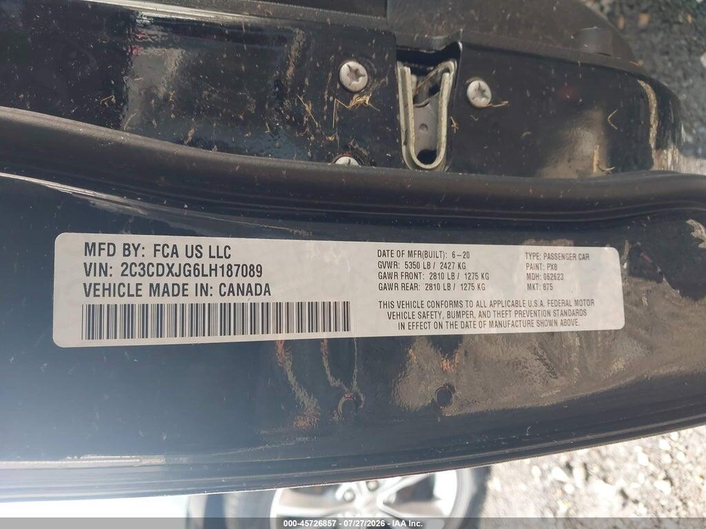 2C3CDXJG6LH187089 2020 DODGE CHARGER photo no. 9