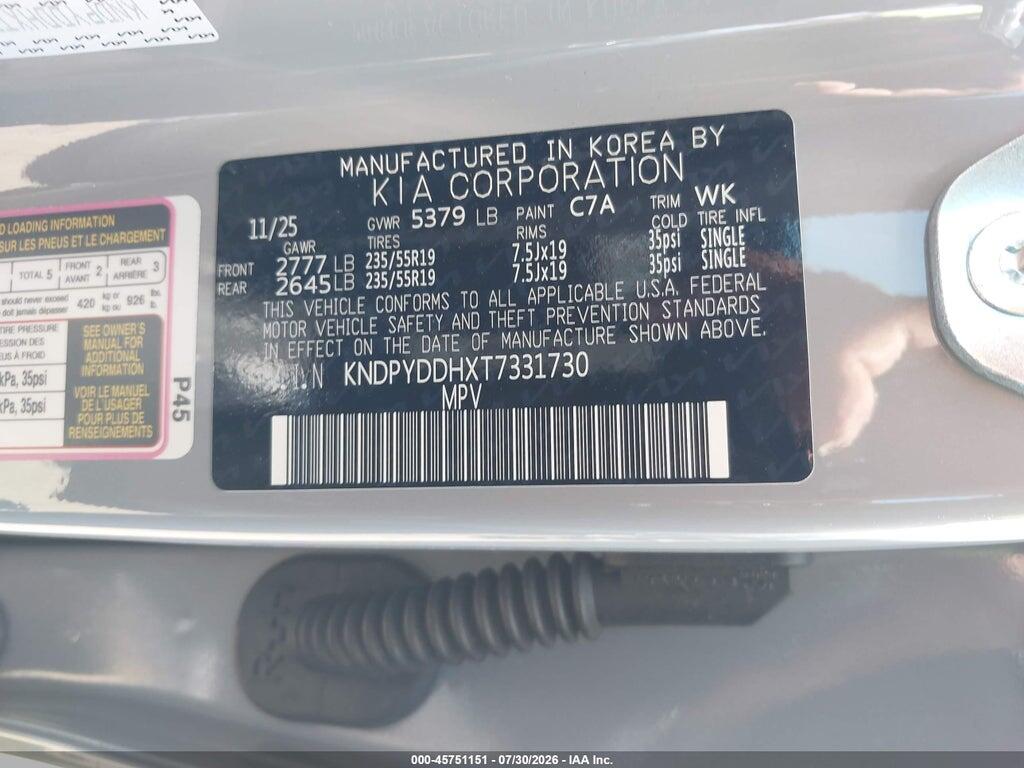 KNDPYDDHXT7331730 2026 KIA SPORTAGE PLUG-IN HYBRID photo no. 9