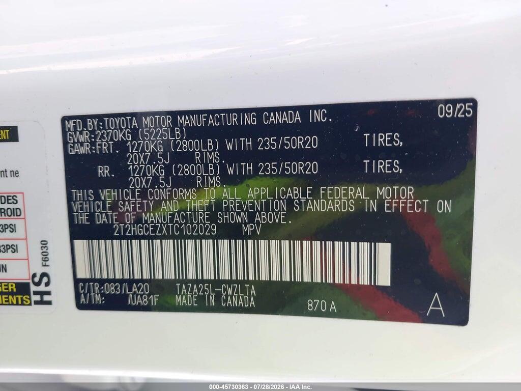 2T2HGCEZXTC102029 2026 LEXUS NX 350 photo no. 9