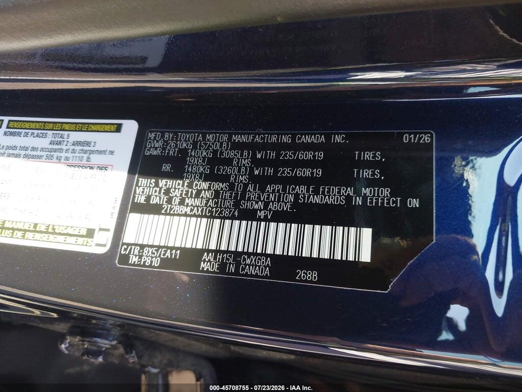 2T2BBMCAXTC123874 2026 LEXUS RX 350H photo no. 9