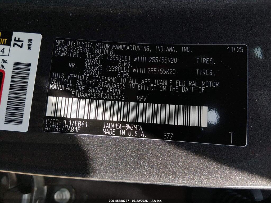 5TDAAAB63TS059473 2026 LEXUS TX 350 photo no. 9