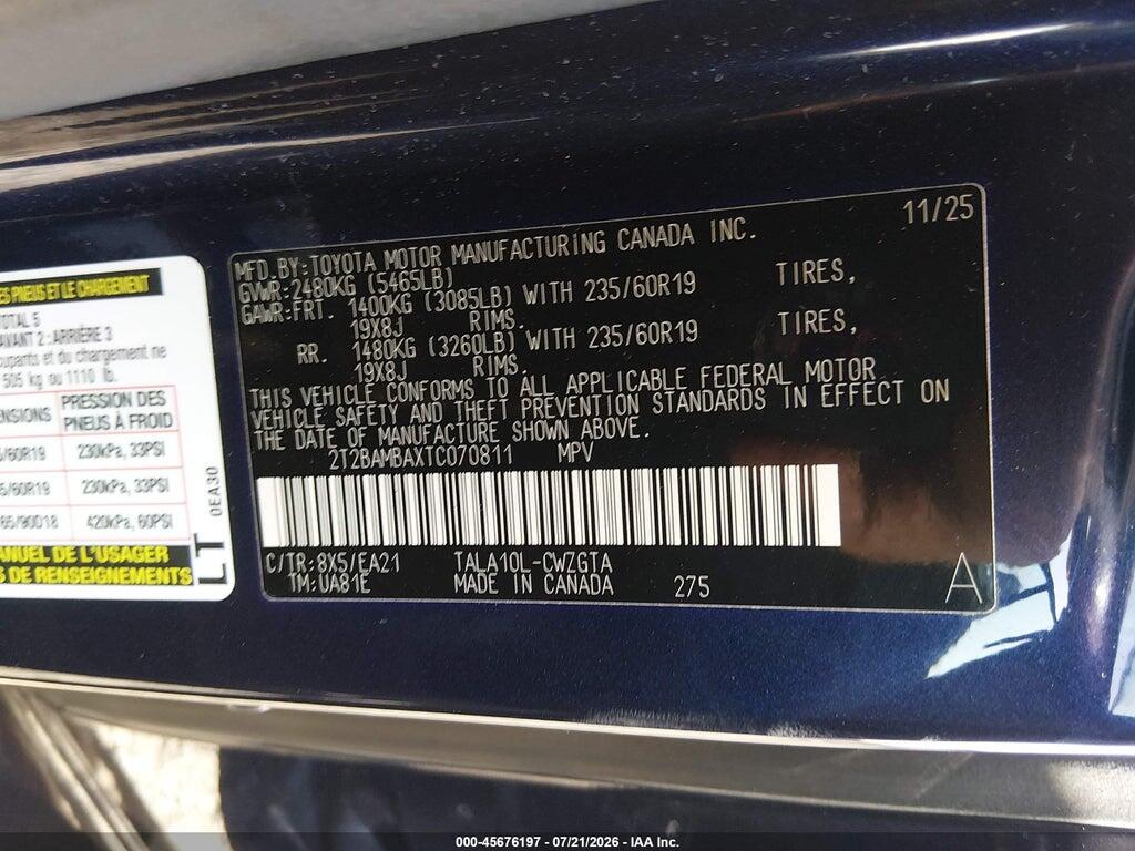 2T2BAMBAXTC070811 2026 LEXUS RX 350 photo no. 9