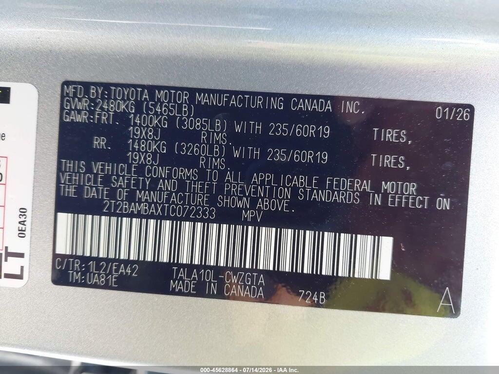 2T2BAMBAXTC072333 2026 LEXUS RX 350 photo no. 9