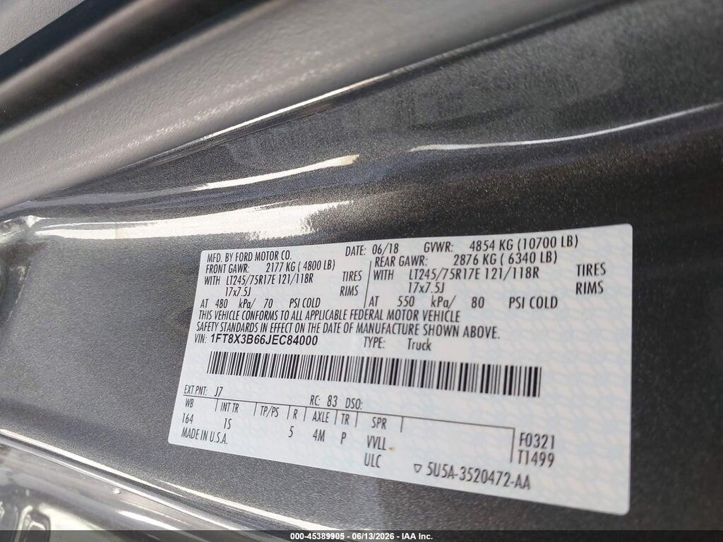 1FT8X3B66JEC84000 2018 FORD F-350 photo no. 9