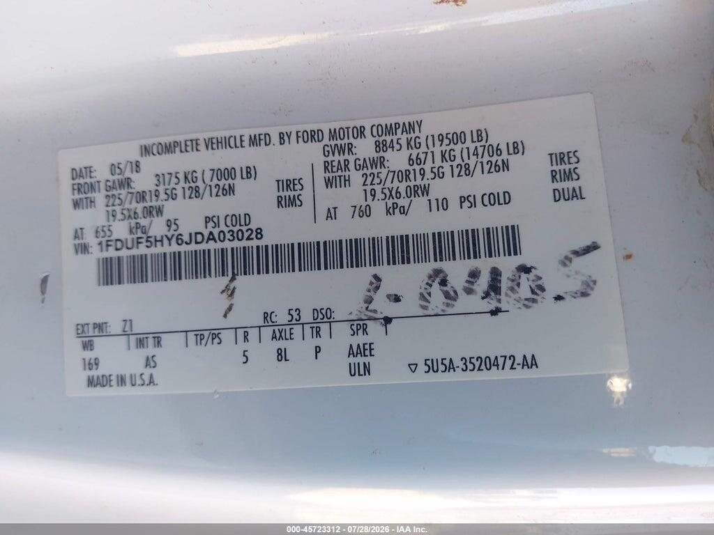 1FDUF5HY6JDA03028 2018 FORD F-550 CHASSIS photo no. 9