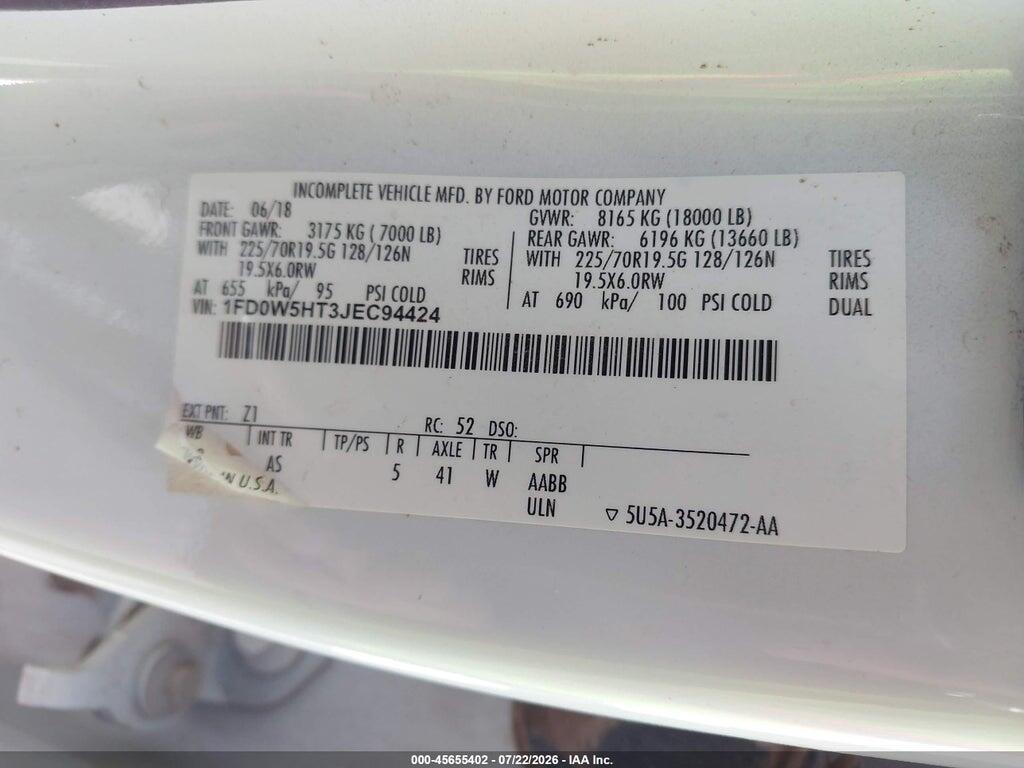 1FD0W5HT3JEC94424 2018 FORD F-550 CHASSIS photo no. 8