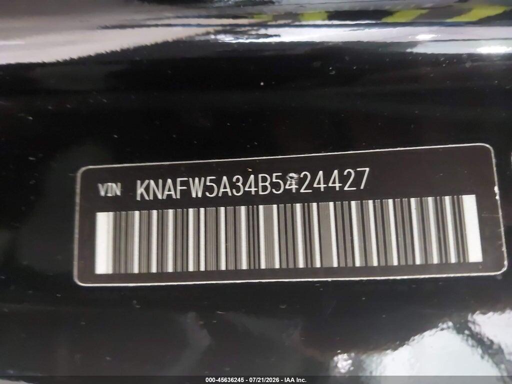 KNAFW5A34B5424427 2011 KIA FORTE photo no. 9
