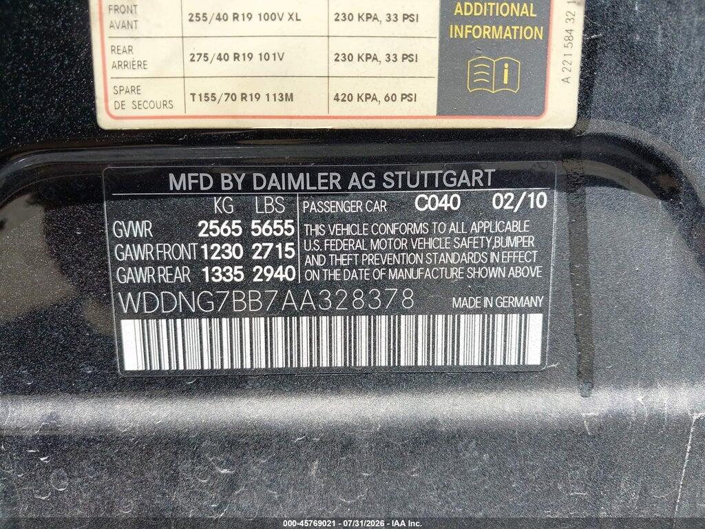WDDNG7BB7AA328378 2010 MERCEDES-BENZ S 550 photo no. 9