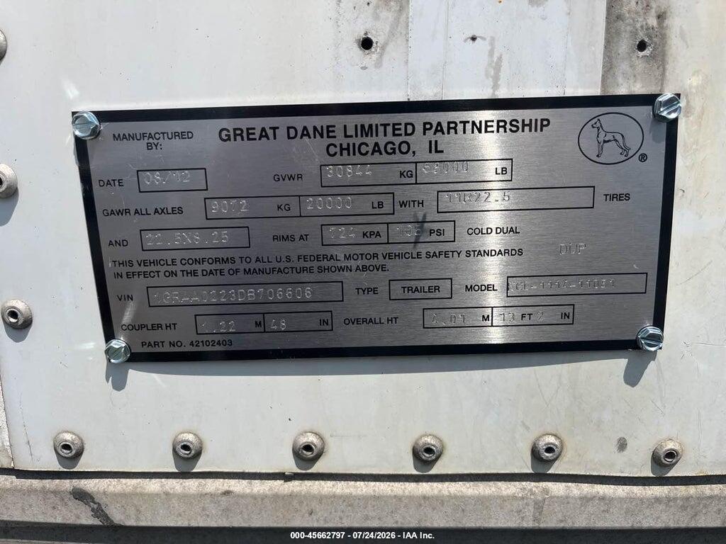 1GRAA0223DB706606 2013 GREAT DANE TRAILERS R-BOX photo no. 9