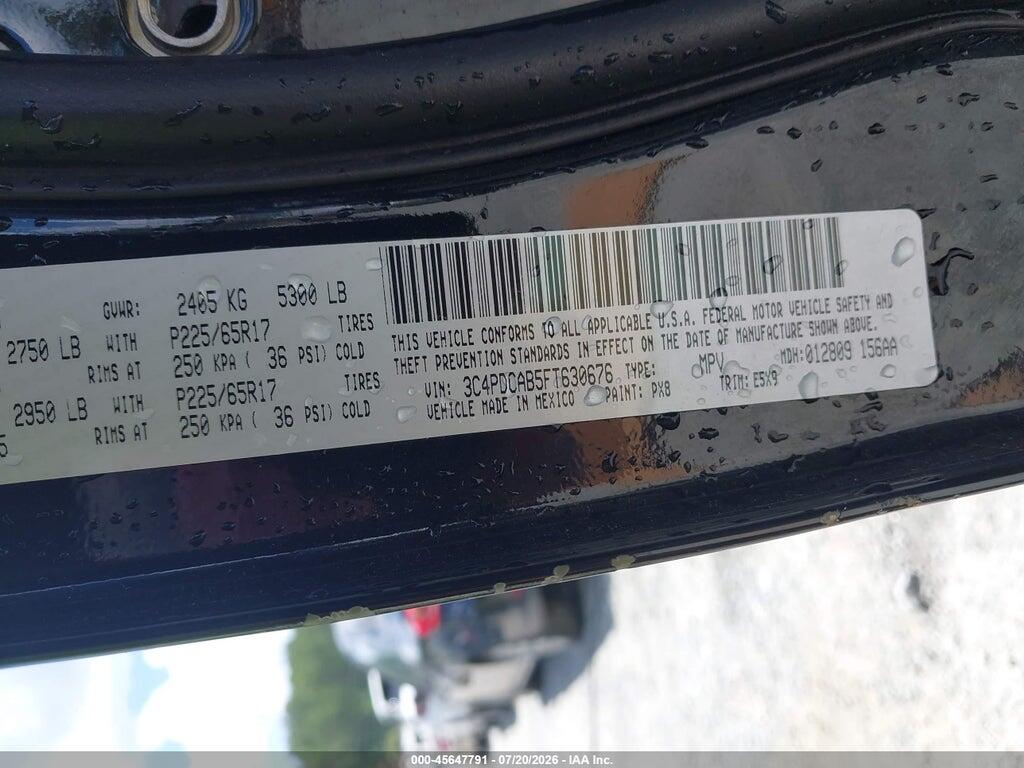 3C4PDCAB5FT630676 2015 DODGE JOURNEY photo no. 9