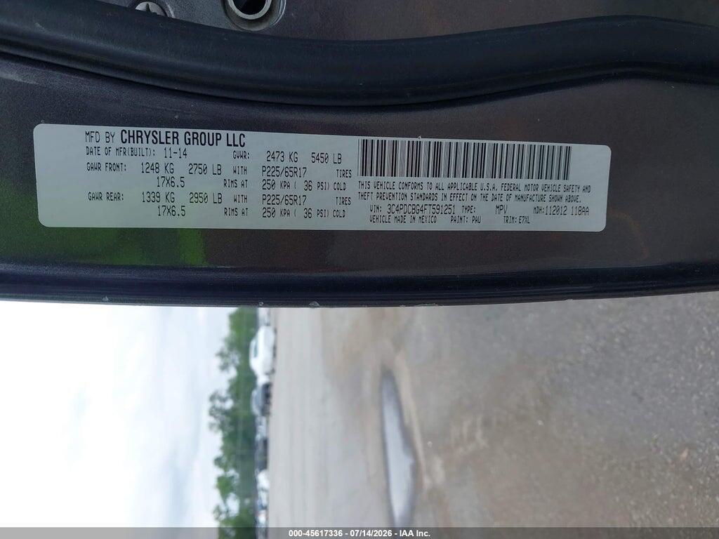 3C4PDCBG4FT591251 2015 DODGE JOURNEY photo no. 9