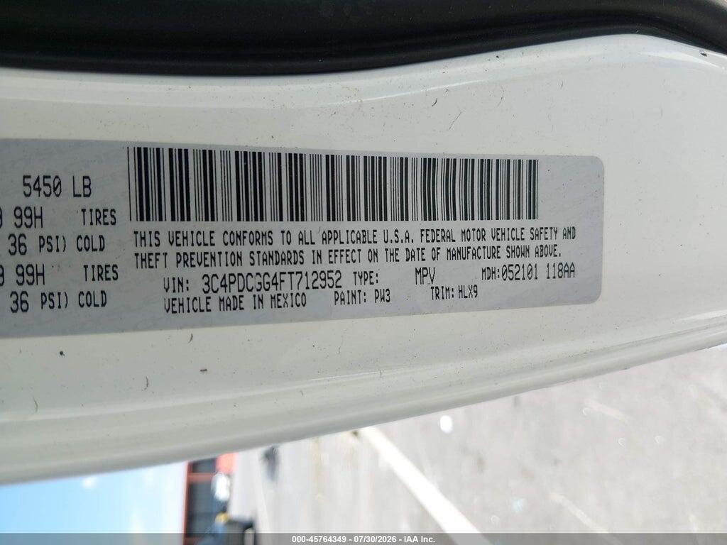 3C4PDCGG4FT712952 2015 DODGE JOURNEY photo no. 9