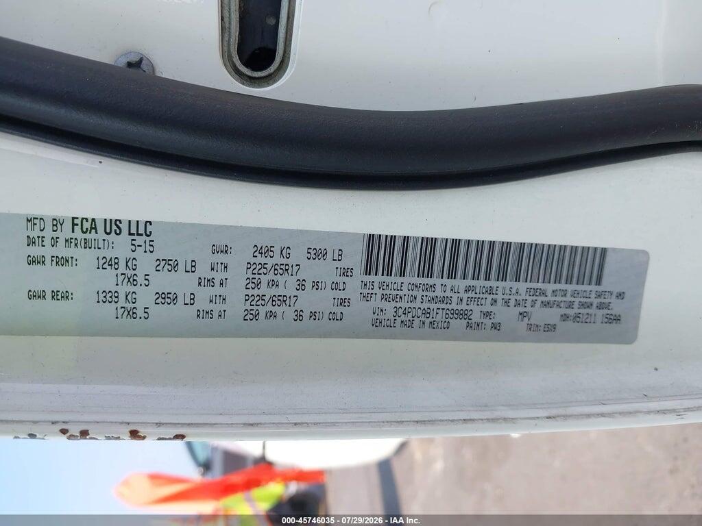 3C4PDCAB1FT699882 2015 DODGE JOURNEY photo no. 9