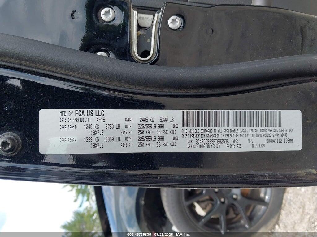 3C4PDCBB9FT682536 2015 DODGE JOURNEY photo no. 9