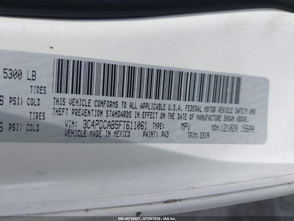 3C4PDCAB5FT611061 2015 DODGE JOURNEY photo no. 9