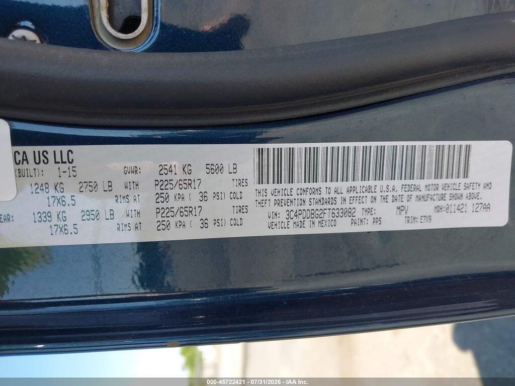 3C4PDDBG2FT633082 2015 DODGE JOURNEY photo no. 9