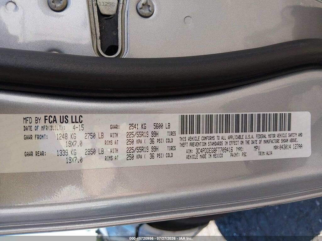 3C4PDDEG8FT709416 2015 DODGE JOURNEY photo no. 9