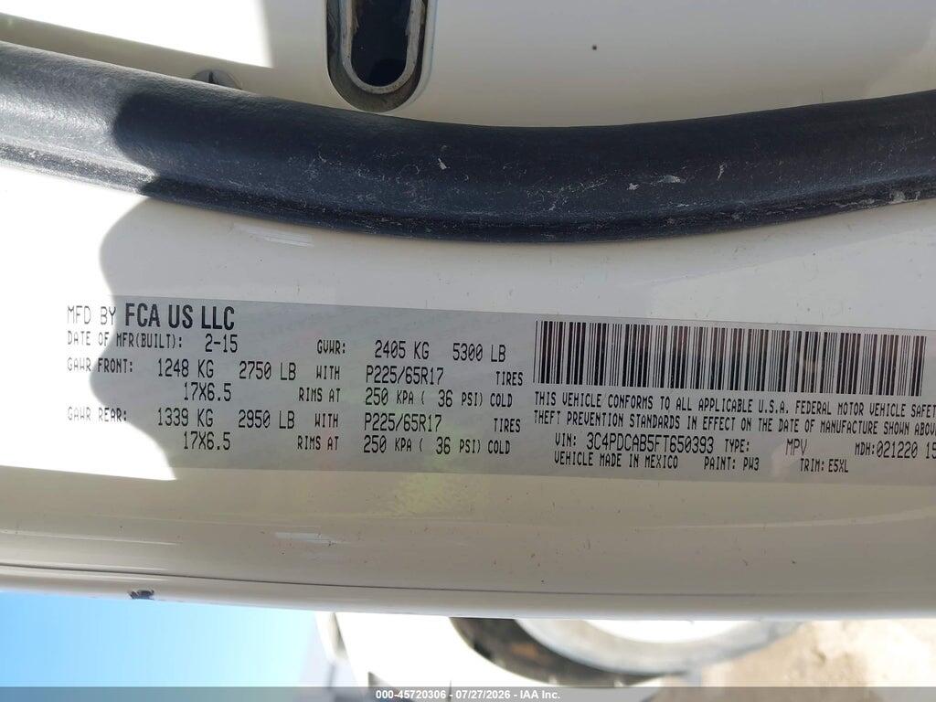3C4PDCAB5FT650393 2015 DODGE JOURNEY photo no. 9