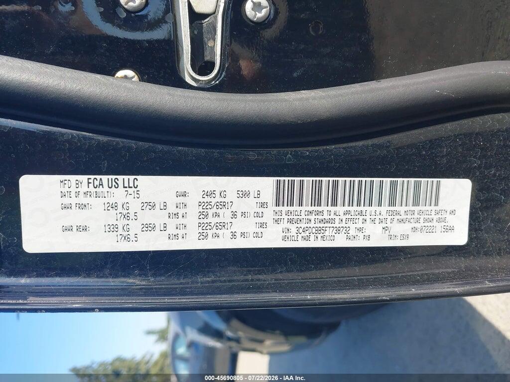 3C4PDCBB5FT738732 2015 DODGE JOURNEY photo no. 9