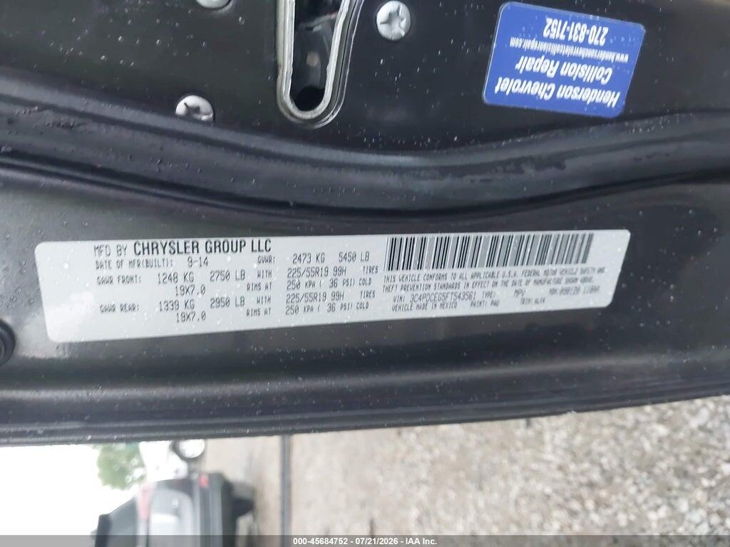 3C4PDCEG5FT543561 2015 DODGE JOURNEY photo no. 9