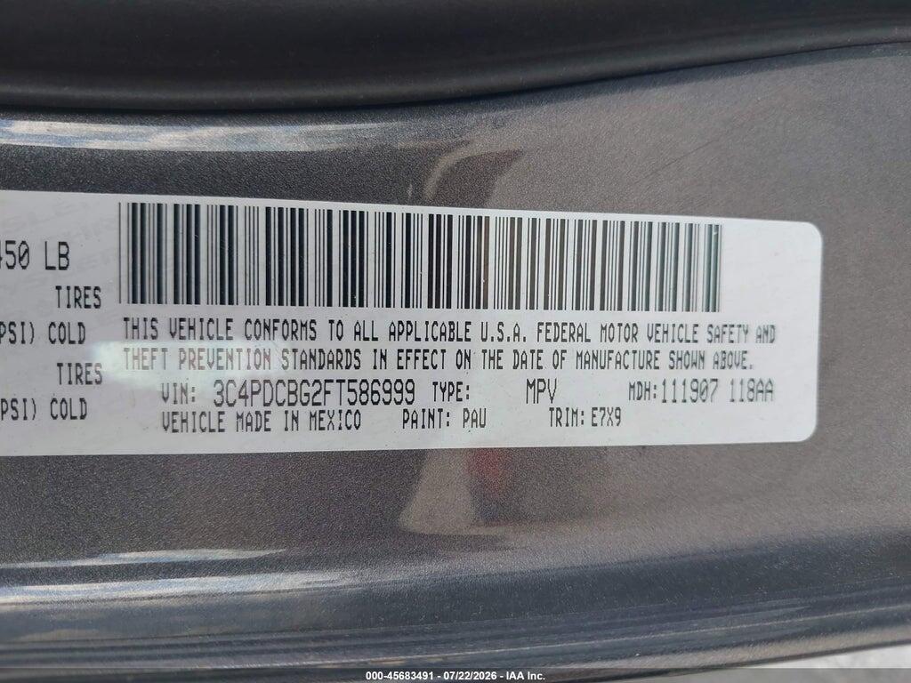 3C4PDCBG2FT586999 2015 DODGE JOURNEY photo no. 9