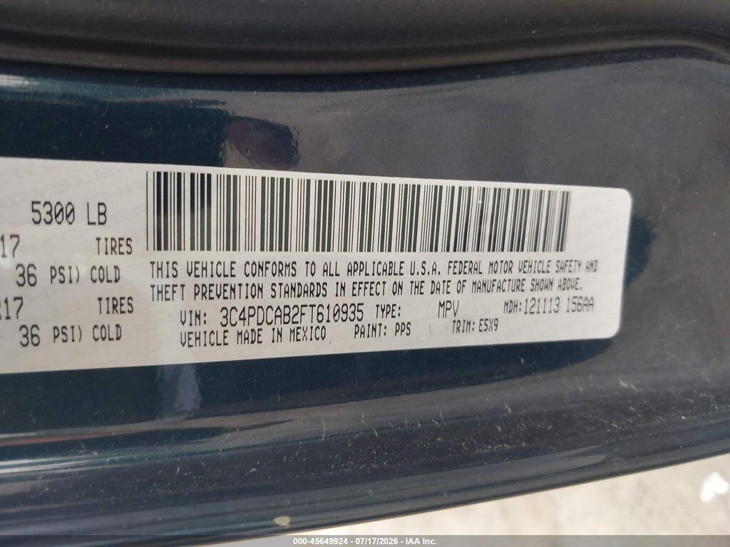 3C4PDCAB2FT610935 2015 DODGE JOURNEY photo no. 9
