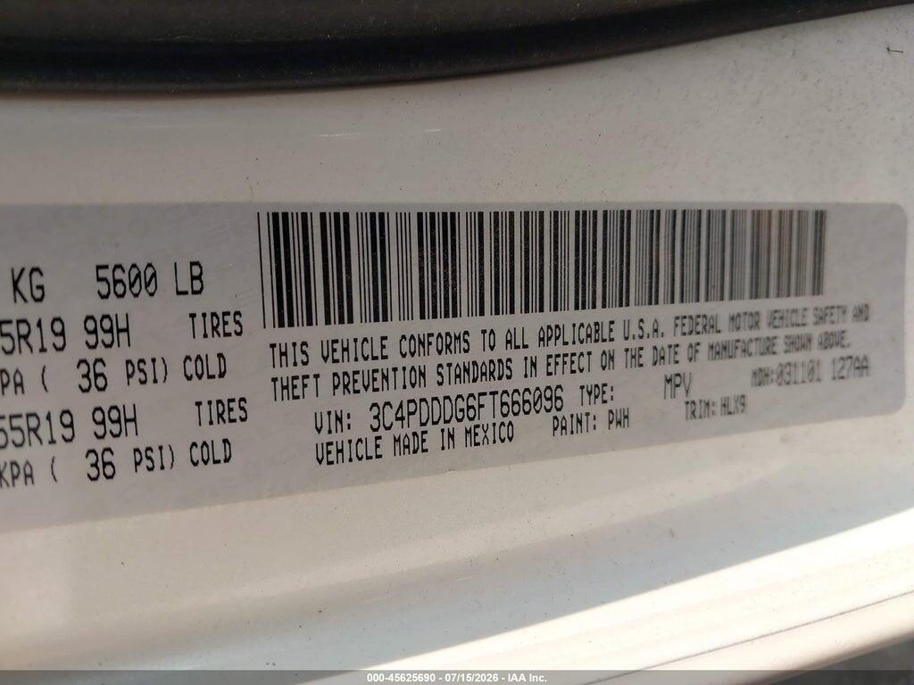 3C4PDDDG6FT666096 2015 DODGE JOURNEY photo no. 9